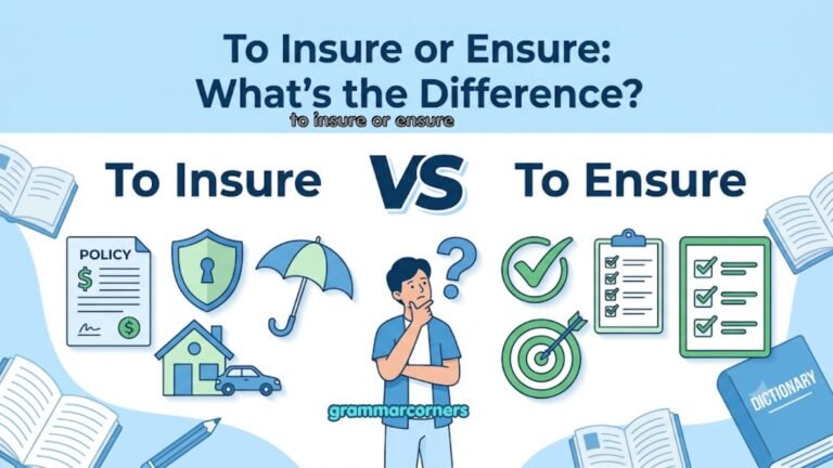 to insure or ensure