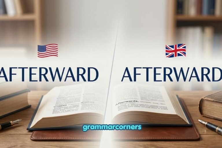 afterwards or afterward