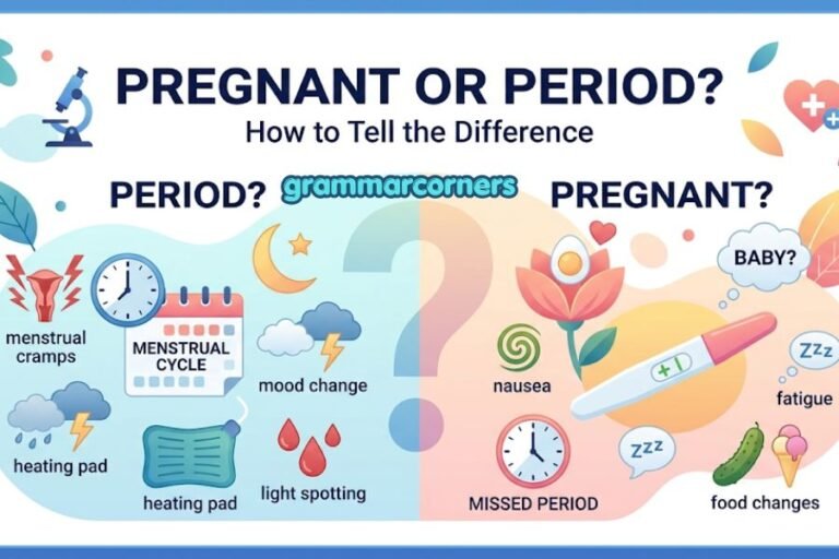 pregnant or period