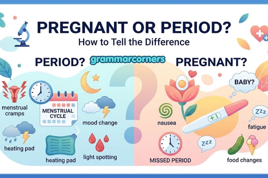 pregnant or period