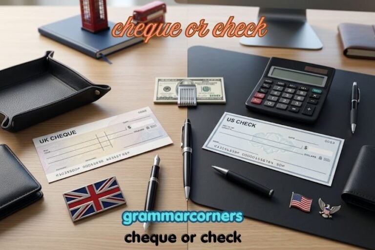 cheque or check
