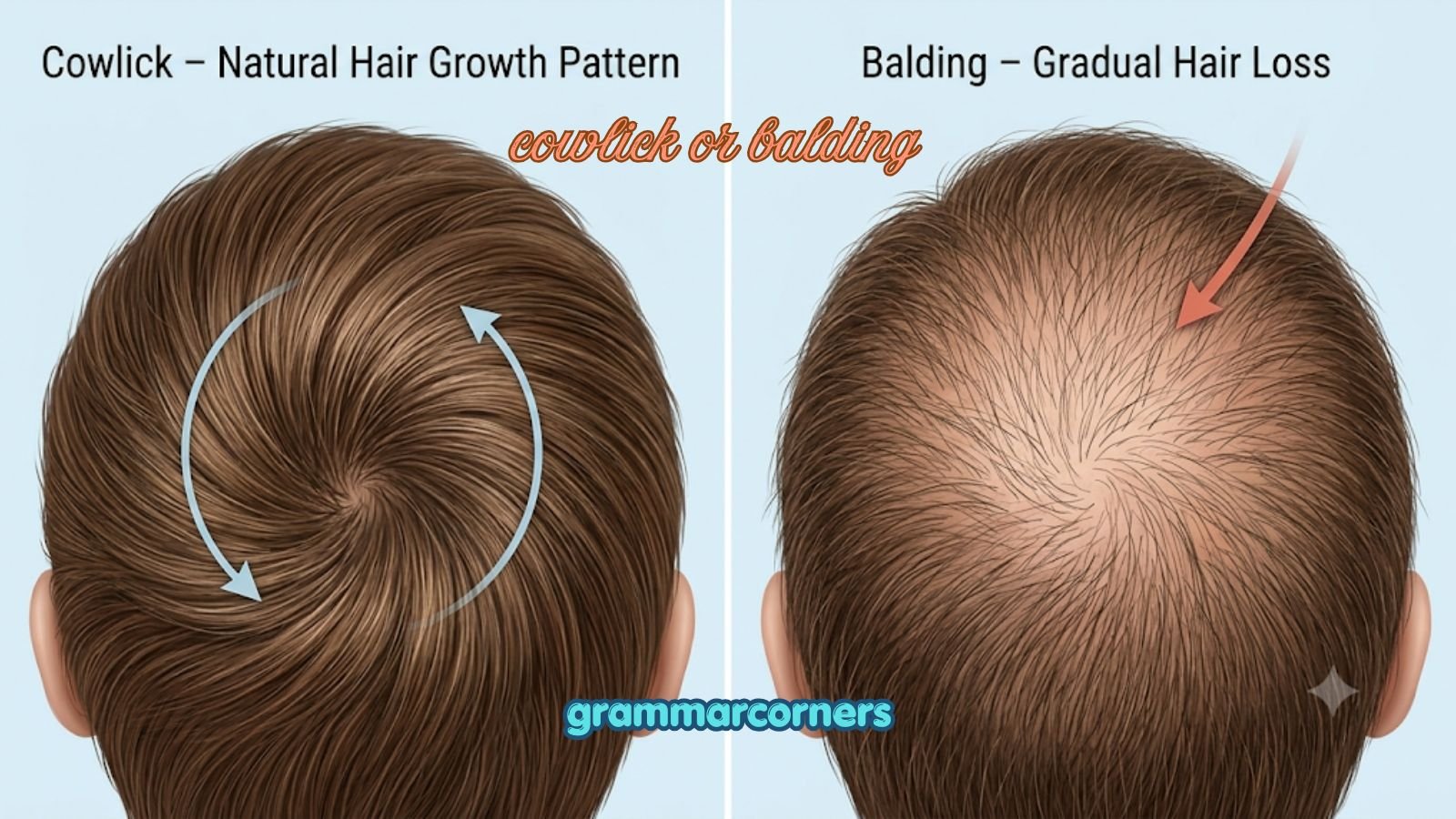 cowlick or balding