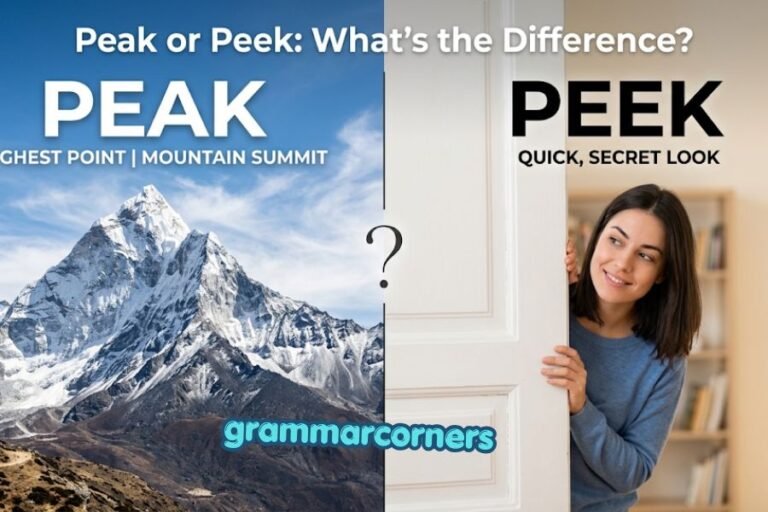 peak or peek