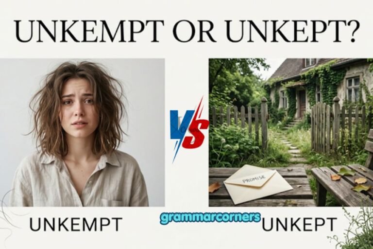unkempt or unkept