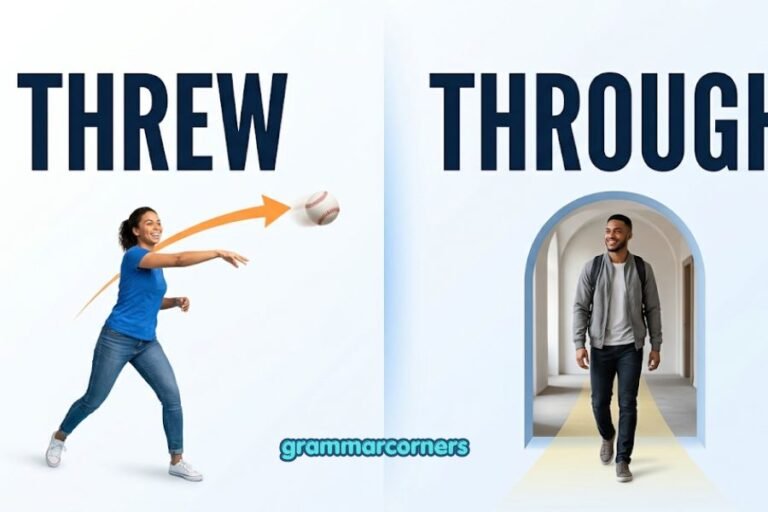 threw or through