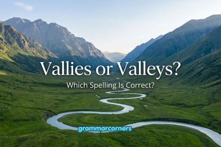 vallies or valleys